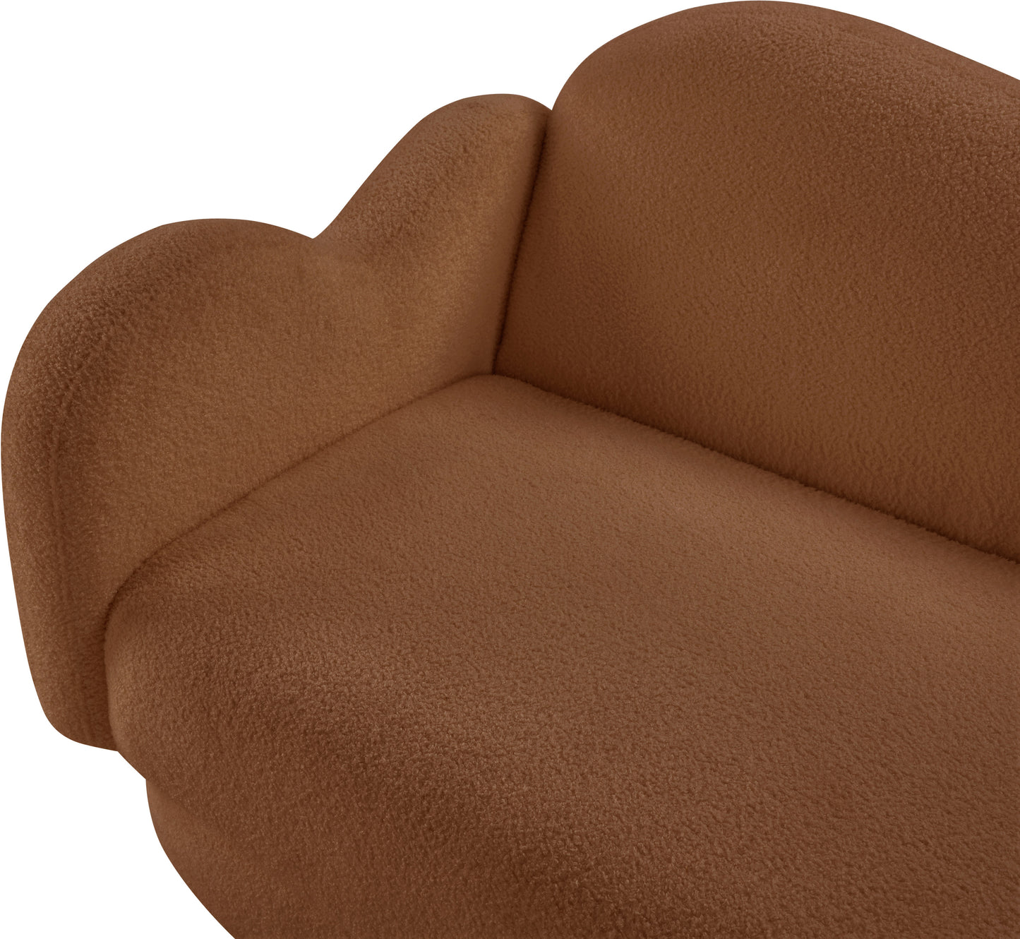 porsha saddle teddy fabric loveseat