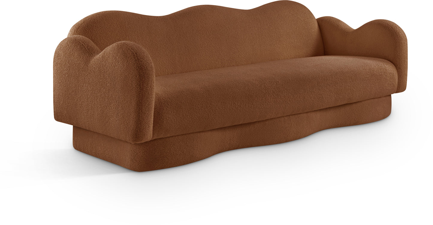 porsha saddle teddy fabric sofa