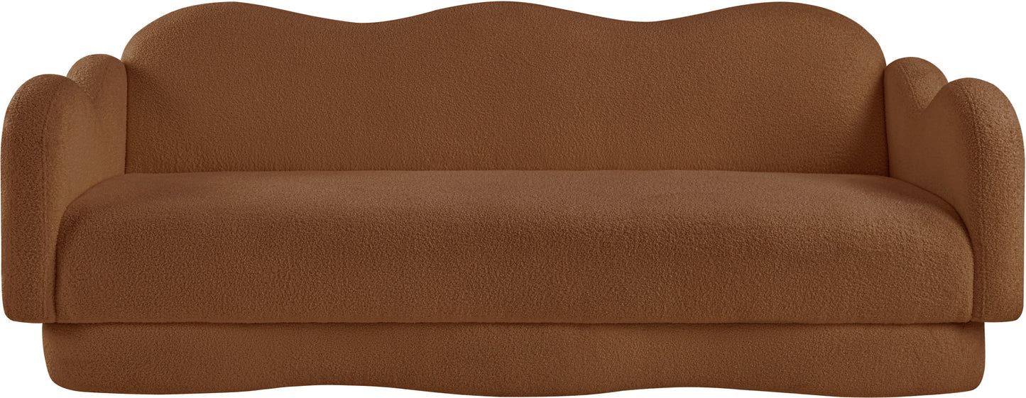 porsha saddle teddy fabric sofa