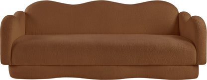 Porsha Saddle Teddy Fabric Sofa