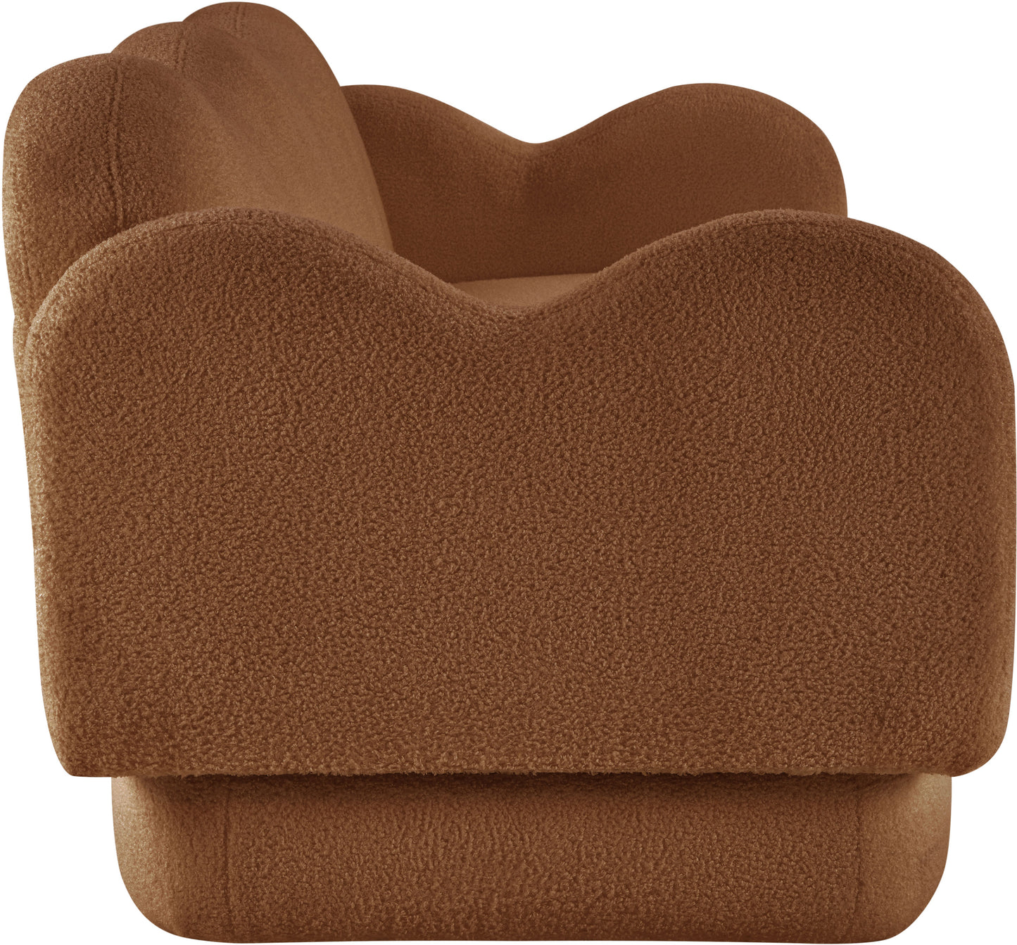 porsha saddle teddy fabric sofa