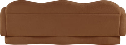 Porsha Saddle Teddy Fabric Sofa