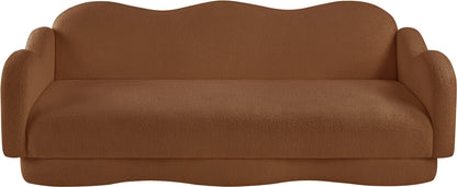 Porsha Saddle Teddy Fabric Sofa