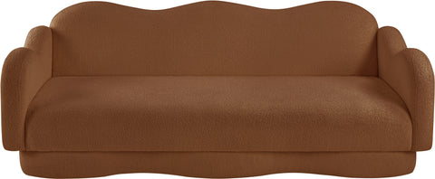 Porsha Saddle Teddy Fabric Sofa