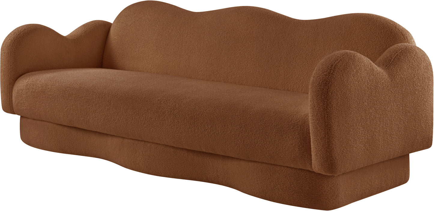 porsha saddle teddy fabric sofa