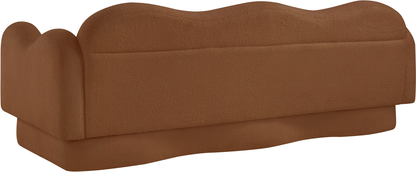 porsha saddle teddy fabric sofa