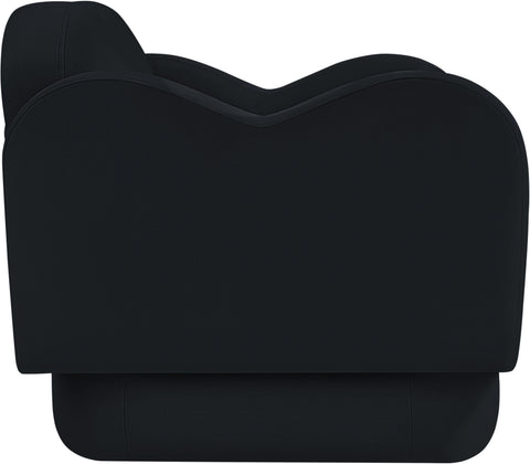 Celeste Black Velvet Upholstered Chair, 1 Piece