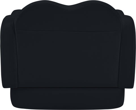 Celeste Black Velvet Upholstered Chair, 1 Piece
