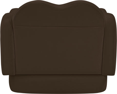 Celeste Brown Velvet Upholstered Chair, 1 Piece