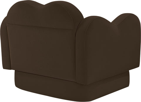 Celeste Brown Velvet Upholstered Chair, 1 Piece