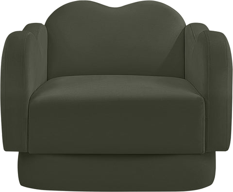 Celeste Green Velvet Upholstered Chair, 1 Piece