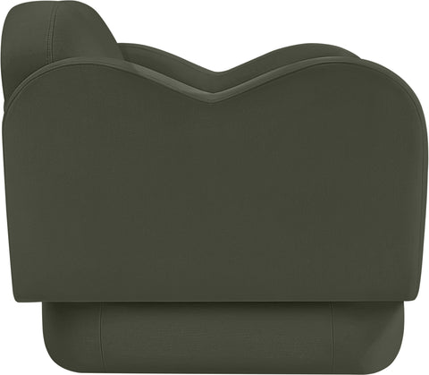Celeste Green Velvet Upholstered Chair, 1 Piece