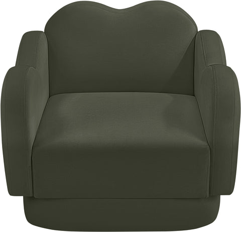 Celeste Green Velvet Upholstered Chair, 1 Piece