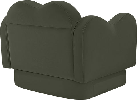 Celeste Green Velvet Upholstered Chair, 1 Piece