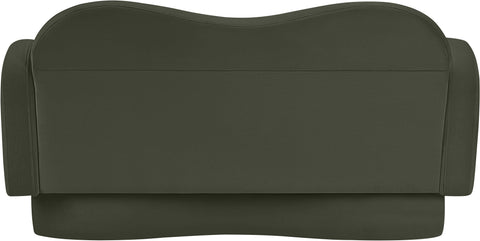 Celeste 58" Green Velvet Upholstered Loveseat, 1 Piece
