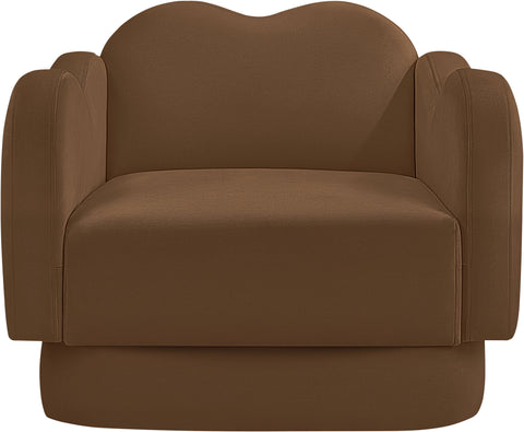 Celeste Saddle Velvet Upholstered Chair, 1 Piece