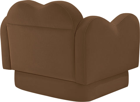Celeste Saddle Velvet Upholstered Chair, 1 Piece