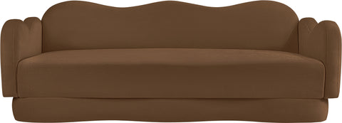 Celeste 82" Saddle Velvet Upholstered Sofa, 1 Piece