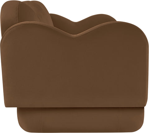 Celeste 82" Saddle Velvet Upholstered Sofa, 1 Piece