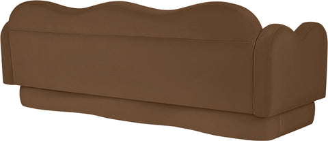 Celeste 82" Saddle Velvet Upholstered Sofa, 1 Piece