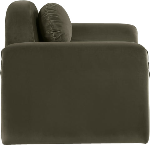 Estelle Green Velvet Upholstered Chair, 1 Piece