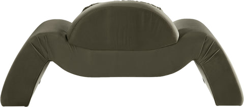 Estelle Green Velvet Upholstered Chair, 1 Piece