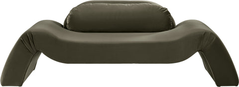 Estelle 87.5" Green Velvet Upholstered Loveseat, 1 Piece