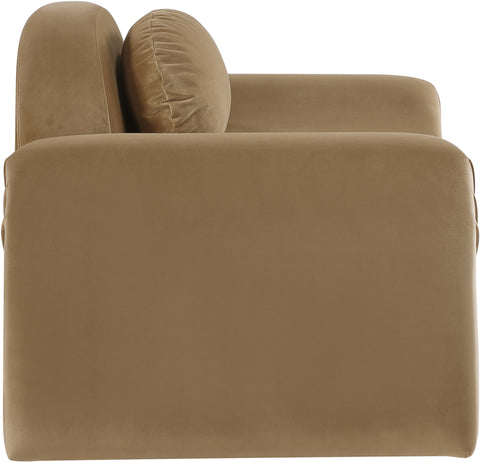Estelle Saddle Velvet Upholstered Chair, 1 Piece