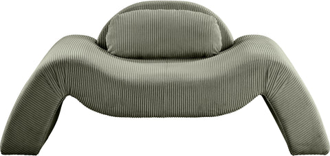 Estelle Green Corduroy Upholstered Chair, 1 Piece