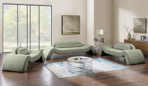 Estelle Green Corduroy Upholstered Chair, 1 Piece