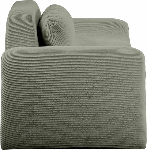 Estelle 87.5" Green Corduroy Upholstered Loveseat, 1 Piece