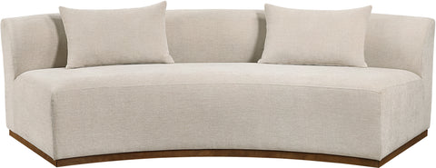 Orla 104" Beige Chenille Fabric Upholstered Sofa, 1 Piece