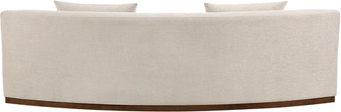 Orla 104" Beige Chenille Fabric Upholstered Sofa, 1 Piece