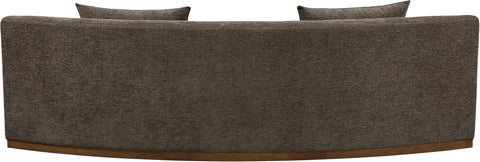 Orla 104" Brown Chenille Fabric Upholstered Sofa, 1 Piece