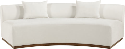 Orla 104" Cream Chenille Fabric Upholstered Sofa, 1 Piece