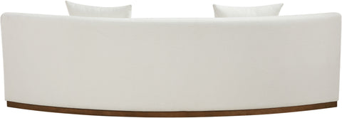 Orla 104" Cream Chenille Fabric Upholstered Sofa, 1 Piece