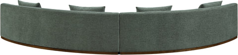 Orla 182.5" Olive Chenille Fabric Upholstered Sectional, 2-Piece