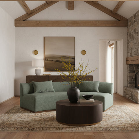 Orla 104" Olive Chenille Fabric Upholstered Sofa, 1 Piece