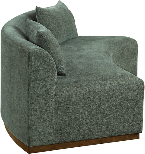 Orla 104" Olive Chenille Fabric Upholstered Sofa, 1 Piece