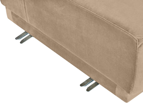 Juniper 146" Beige Velvet Performance Fabric Upholstered Sectional