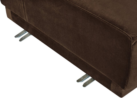 Juniper 177.5" Brown Velvet Performance Fabric Upholstered Sectional