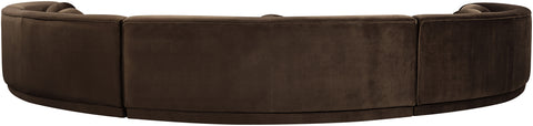 Juniper 192" Brown Velvet Performance Fabric Upholstered Sectional