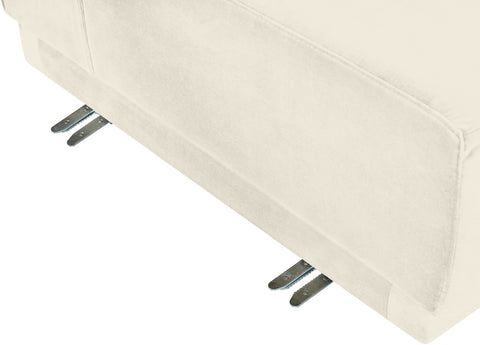 Juniper 146" Cream Velvet Performance Fabric Upholstered Sectional