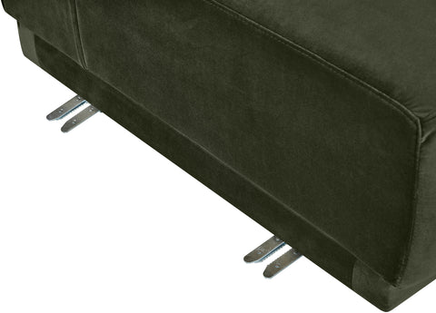 Juniper 189" Green Velvet Performance Fabric Upholstered Sectional