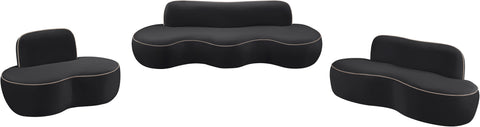 Marlow Black Velvet Upholstered Chair, 1 Piece