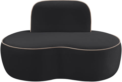 Marlow Black Velvet Upholstered Chair, 1 Piece