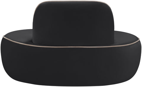 Marlow Black Velvet Upholstered Chair, 1 Piece