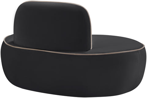 Marlow Black Velvet Upholstered Chair, 1 Piece