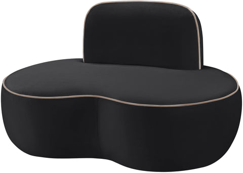 Marlow Black Velvet Upholstered Chair, 1 Piece