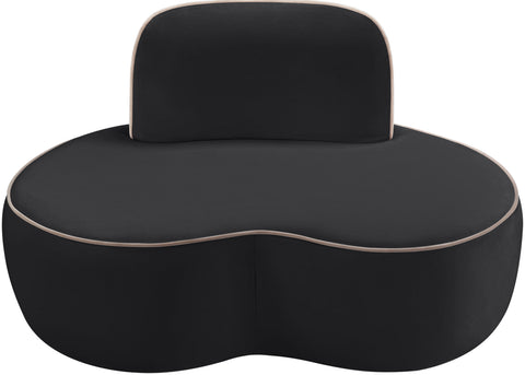 Marlow Black Velvet Upholstered Chair, 1 Piece